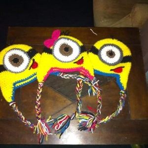 Crochet minion hats
